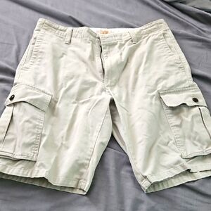 Size 32 Men's Casual Cargo Shorts - Light Gray‎